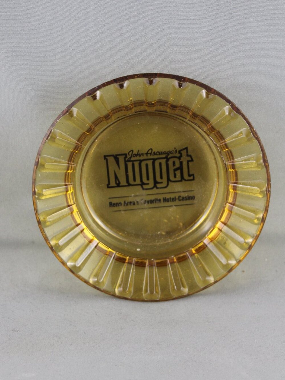 Vintage Casino Ashtray - The Nugget Reno - Glass Ashtray
